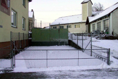 Die Tenniswand im Winter