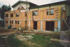 1995-09-22 Schalung der Betonsäulen im Erdgeschoß