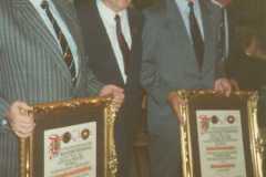 1989-04-22 Neue Ehrenmitglieder Possart und Altenstrasser, mit Lehner