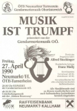 1990-04-27 Einladung Konzert der Gendarmeriemusik OÖ