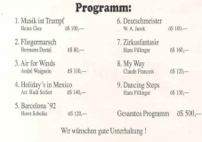 1992-06-13 Programm Wunschkonzert Spielmannszug
