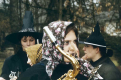 2002-02-12 Spielmannszug am Faschingsumzug Schwanenstadt