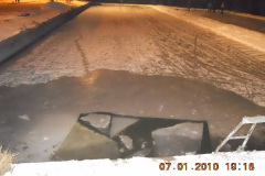 2010-01-07 Sogar einen Karpfen hat Fred zertreten