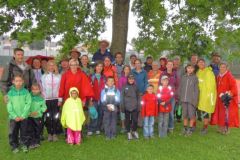 2014-08-12 Abmarsch vom Haupttrupp im Regen