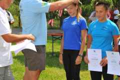 2018-08-15 Siegerkranz vom EM-Dritten Lukas Weißhaidinger