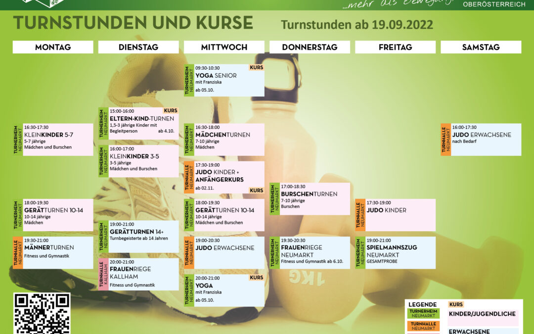 Start der Turnstunden – Herbst 2022
