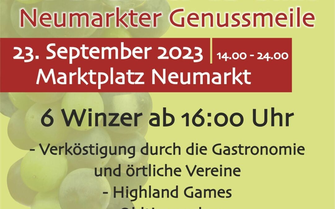 Herbstfest mit Neumarkter Genussmeile